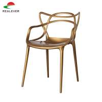 Wholesale elegant Italian design cheap plastic golden chair