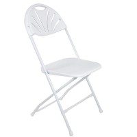 Wholesale Prices White Plastic Folding Chair With Steel Frame