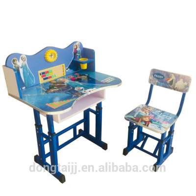 Orange Wooden Children Corner Study Table Designs