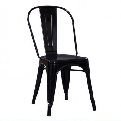 China Factory Vintage Industrial Style Metal Iron Cafe Dinning Chair