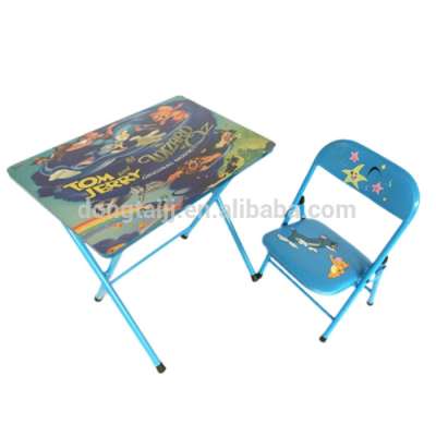 Metal frame foldable Kids studying Table and Chair DT-18