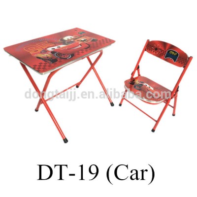 kids foldable metal desk and chair DT-19 cheapest price